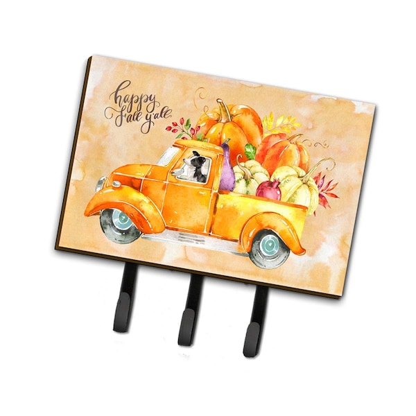 Carolines Treasures Fall Harvest Border Collie Leash or Key Holder CK2657TH68 - main